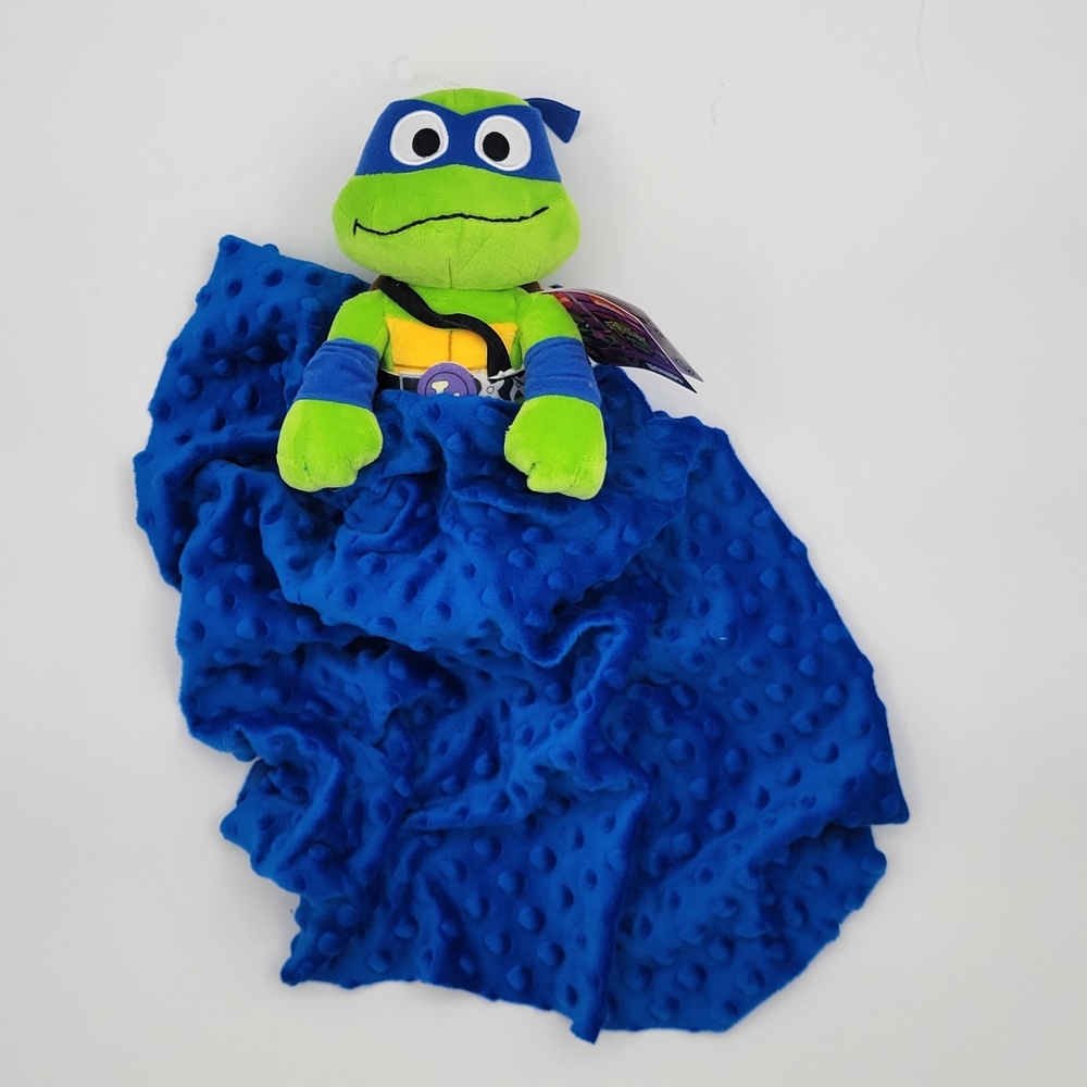 Lovey Ninja Turtle Plush Security Blanket 20x20